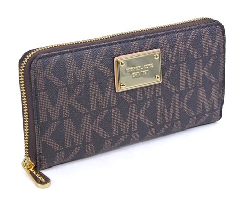 michael kors brown zip around wallet|Michael Kors jet set wallet.